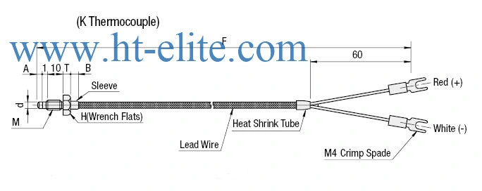 Bayonet Thermocouple Type K and J