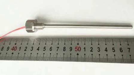 Flexibler kundenspezifischer 1/4 1/8 NPT-Gewindeschraubenmontage-NTC-PTC-Thermistor-Rtd-PT100-PT1000-Temperatursensor mit Edelstahl-Messing-Metallgehäuse