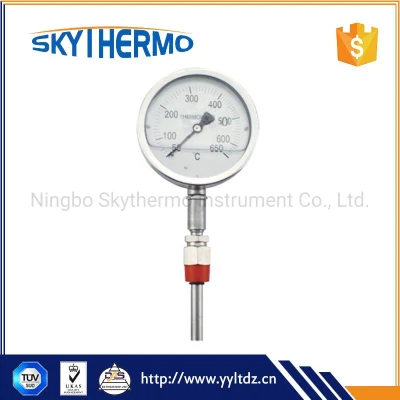 Industrielles Bimetall-Zifferblatt-Bimetall-Theorie-Sofort-Sondenthermometer aus Edelstahl