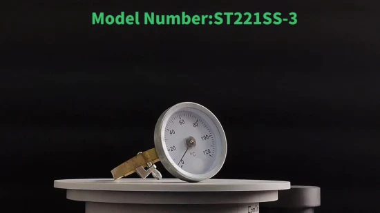 Verzinkter Stahl, Temperatur der Oberfläche über Bimetallbasis, leicht zu bewegendes Thermometer