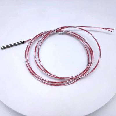 PT100 Temperatursensor 1 m RTD-Kabel Edelstahlsonde 100 mm 3 Drähte für Thermostat