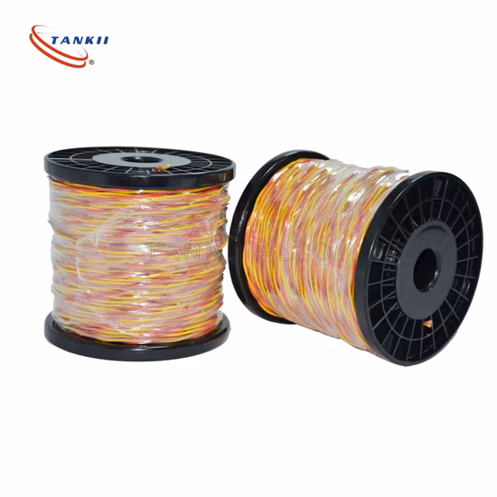 18AWG Thermoelementdraht Typ K rot+gelbes glasfaserisoliertes Kabel